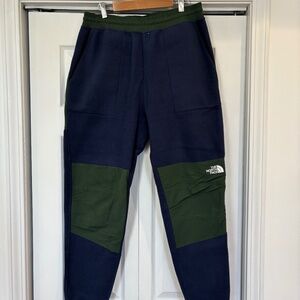 North Face Men's Denali pants size M Pine Needle Green / Summit Navy